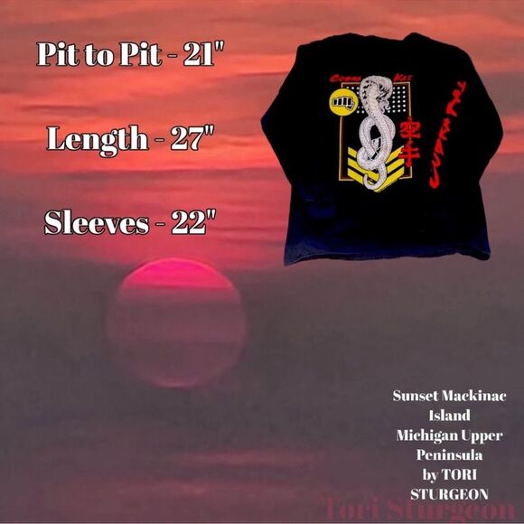 COBRA KAI Shirt Graphic 100% Cotton Long Sleeve Tee Men’s Size Large - Picture 7 of 16